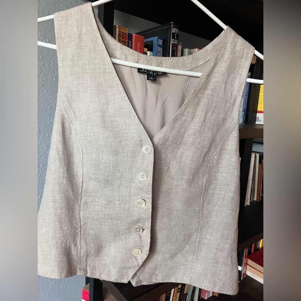 J. Crew Linen Vest